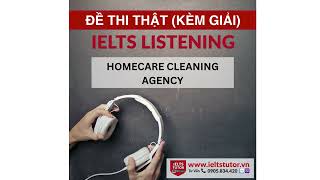 HOMECARE CLEANING AGENCY: IELTS LISTENING Vol 4 Test 3 Section 1