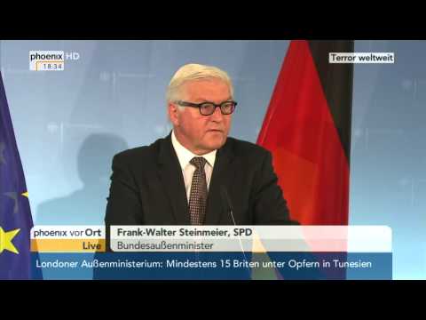 Terroranschläge: Statement von Außenminister Steinmeier am 27.06.2015
