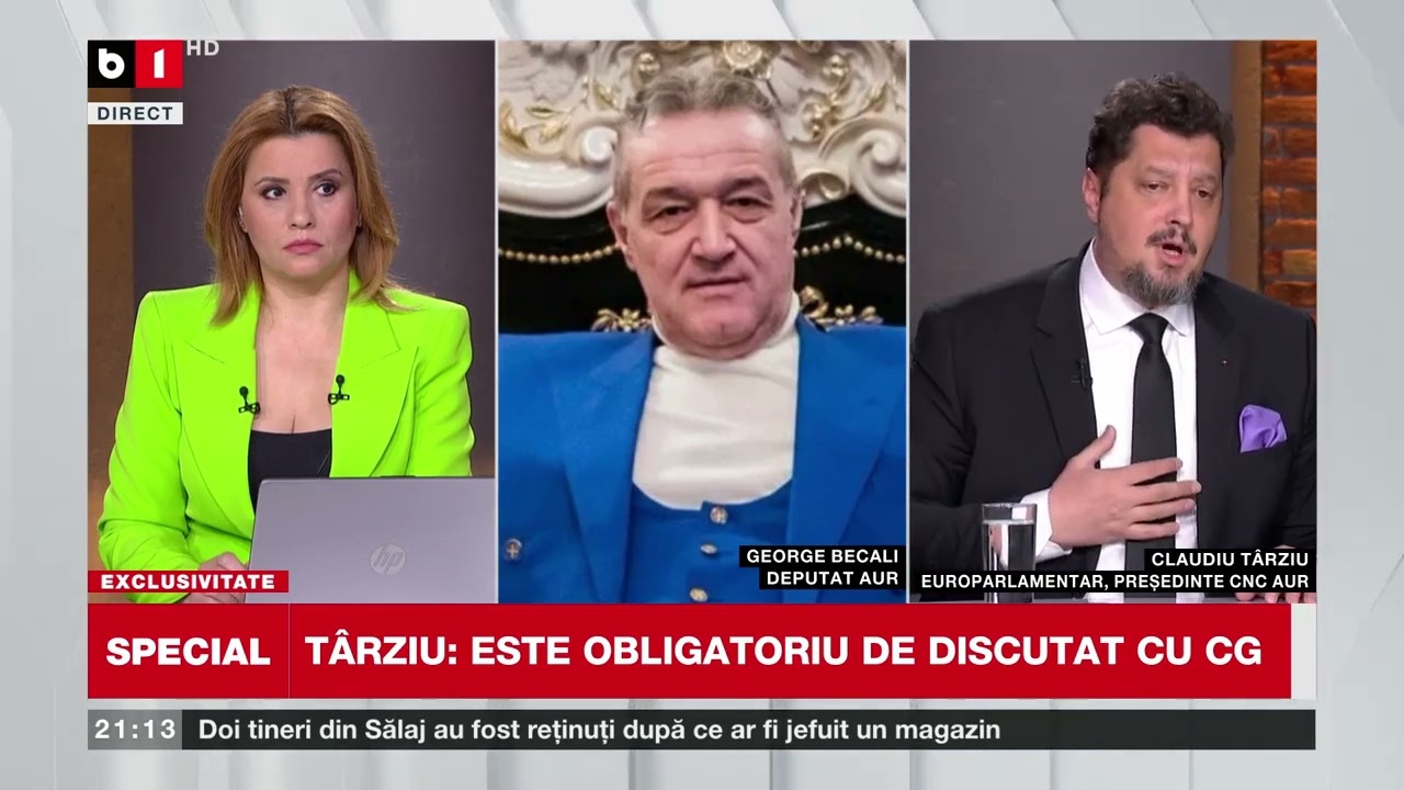 Dispută în direct între Gigi Becali și Claudiu Târziu: "George Simion este AUR, el este stăpân" /