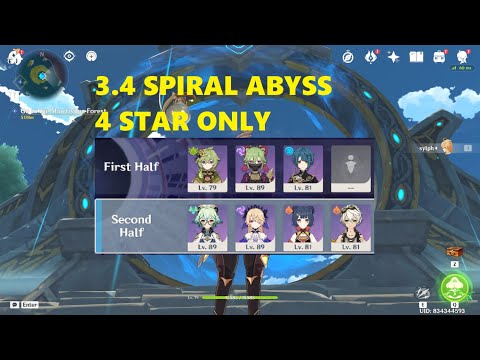 3.4 Spiral Abyss 4-star only