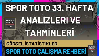 SPOR TOTO 33. HAFTA GÖRSEL İSTATİSTİKLERİ  VE TAHMİNLERİ -ÇALIŞMA KİTABI #sporto