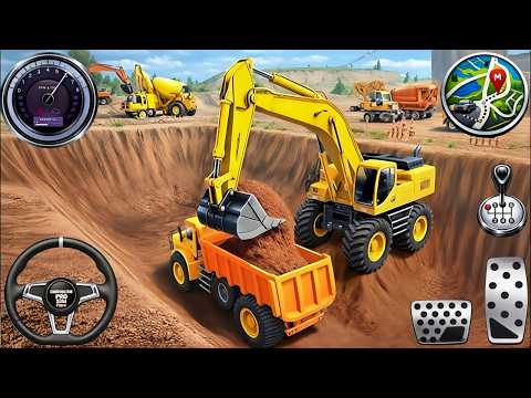 👷City Road Construction Simulator 3D 🚧 | Heavy Excavator & Truck - Android Gameplay