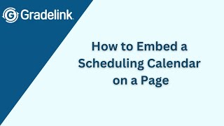 How to Embed a Scheduling Calendar on a Page
