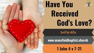 Have you received God's love? 