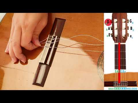 Saiten aufziehen auf einer Konzertgitarre Tutorial - Schritt für Schritt