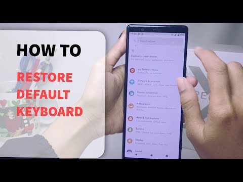 How To Restore Default Keyboard On Sony Xperia