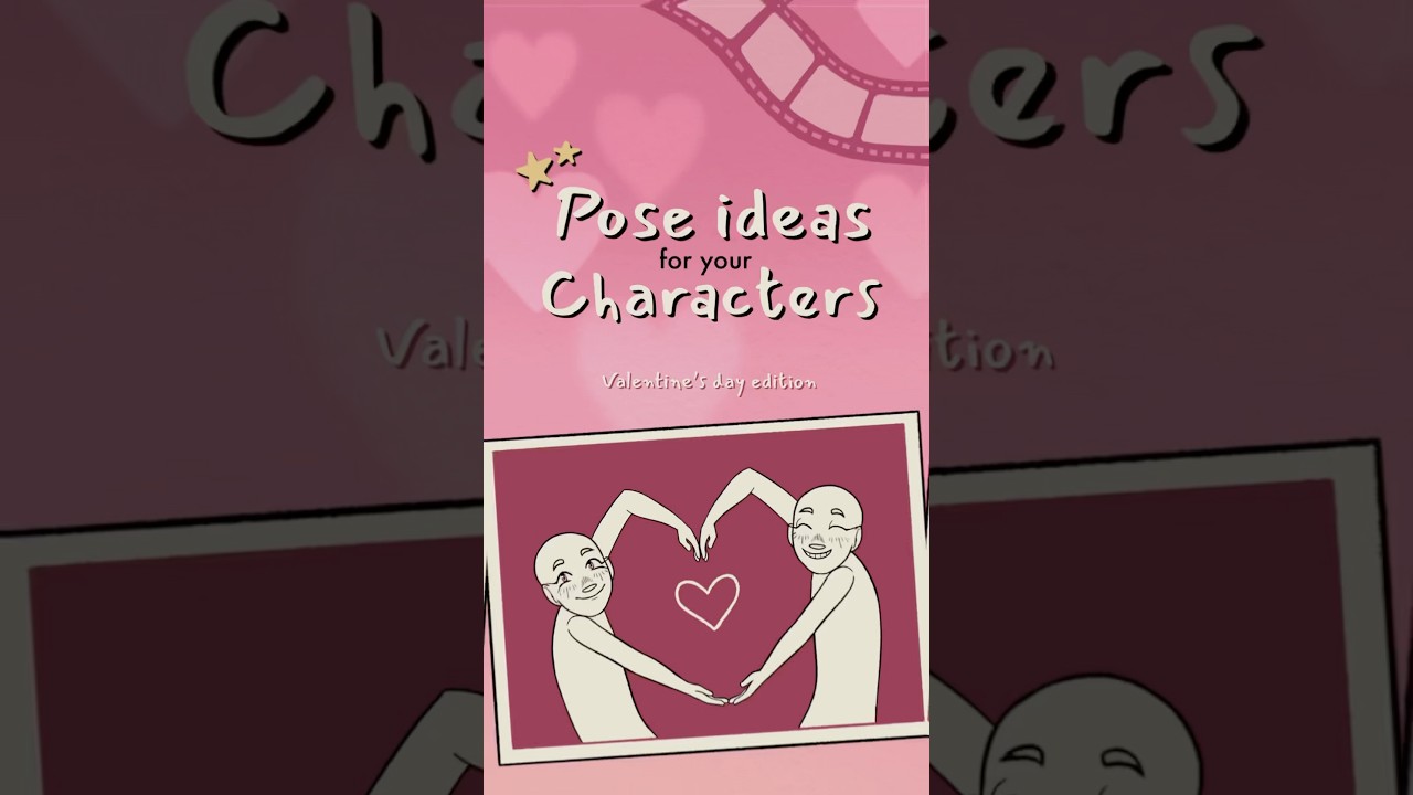 pose ideas for your characters: valentine’s day edition 🌷🩷 #originalcharacter #oc #ocs #art #ych