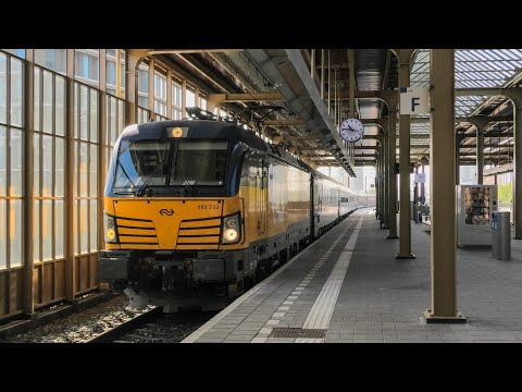 [4K] NS Vectron 193 733 komt met de Nightjet door Amsterdam Amstel!