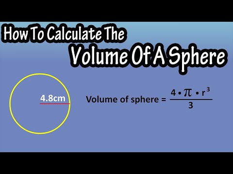 How To Find, Calculate The Volume Of A Sphere Or Ball - Formula For The Volume Of A Sphere Or Ball
