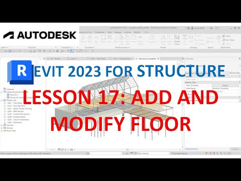 REVIT 2023 STRUCTURE: LESSON 17 - ADD AND MODIFY FLOOR