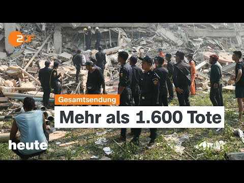 heute 19:00 Uhr vom 29.03.2025 Erdbeben in Südostasien, Proteste in der Türkei