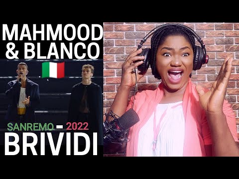 ITALY EUROVISION 2022 - SINGER REACTING TO 'BRIVIDI' BY MAHMOOD & BLANCO  | FIRST TIME REACTION!!!😱