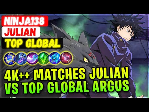 4K++ Matches Julian VS Top Global Argus [ Top Global Julian ] NINJA138 - Mobile Legends Emblem Build