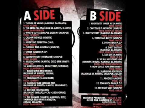 SIDE A: (14) REVERSE CONFESSIONS - BASEMENT DWELLAZ, P C P, ICABOD CHANG - PRODUCED BY 7TH