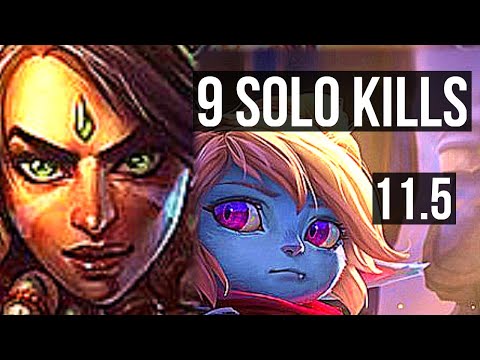 NIDALEE vs POPPY (JUNGLE) | 3.2M mastery, 9 solo kills, 1300+ games, 23/6/8 | BR Grandmaster | v11.5