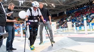 Final of the exoskeleton race at Cybathlon 2016