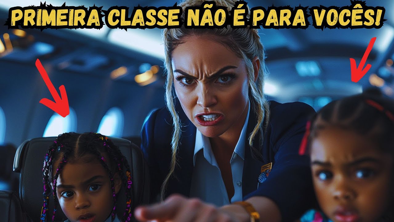 Comissária nega primeira classe para gêmeas negras, sem saber que o pai é dono da companhia aérea