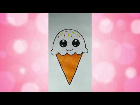 Cute Ice Cream| Tutorial | Draw With Me |