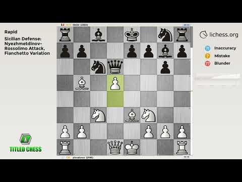 Sicilian Defense: Nyezhmetdinov-Rossolimo Attack, Fianchetto Variation | Rapid | Titled