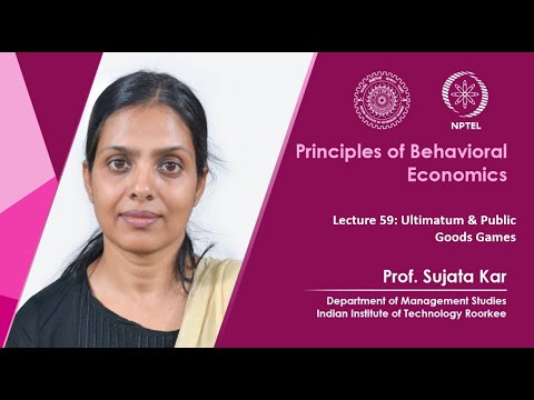 Principles of Behavioral Economics by Prof Sujata Kar