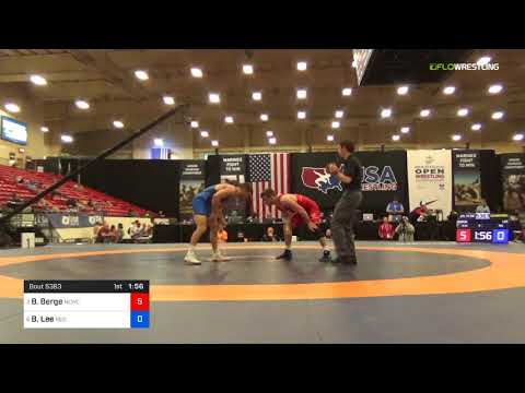 2018 Marine Corps US Open/UWW Junior Freestyle 70 Quarters - Brady Berge (NLWC) Vs. Brayton Lee (R