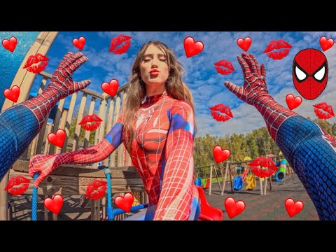 CRAZY SPIDER-GIRL IN LOVE WILL NOT LEAVE SPIDER-MAN ALONE (Love Parkour POV) @jumphistory 