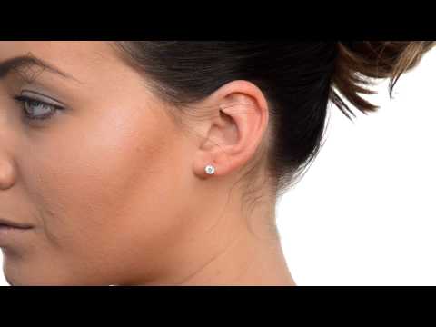 FG23 88RMA - 0.66ct Diamond Stud Earrings In 18K Gold