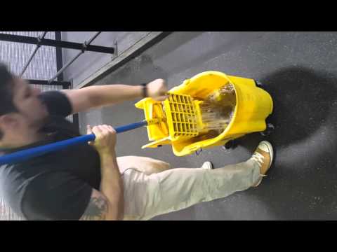 Mopping a rubber floor correctly