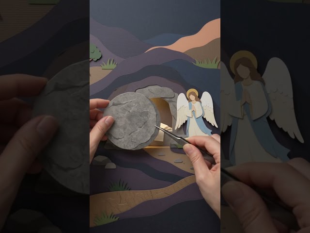 Vídeo relacionado con Jesús Resurrection Scene Craft - Biblical Holiday Art Kit, Creative Bible School Decor | Semana Santa Tumbs Escena Stickers, Ornamento de oficina religioso para, regalo de la escuela dominical para