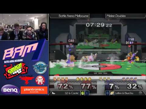 Bam 7 Melee Doubles - TSM | Leffen & Blue2ez vs S.D & Caotic