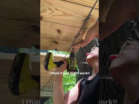 Bridge loading… 😜 Follow along to see the full DIY treehouse build!