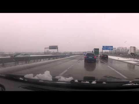 Unfall bei Schneeglätte (A1 bei Bremen-Hemelingen am 24.1.2015)