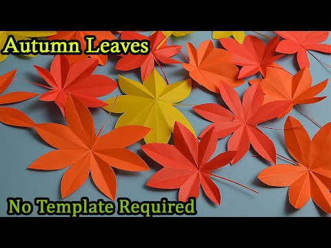DIY quick paper maple leaf | How to make maple leaf with paper |Easy to make Paper leaf| Craftsbyanu
