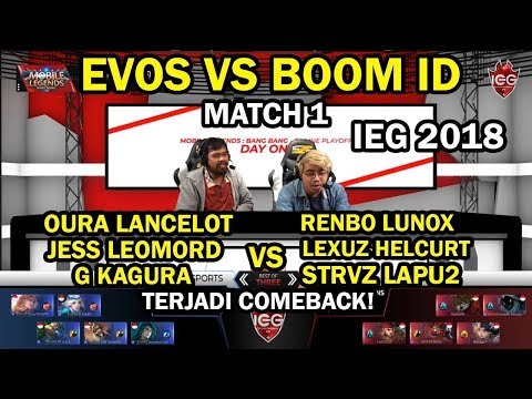EVOS VS BOOM ID Match 1 IEG ONLINE  MOBILE LEGEND TOURNAMENT