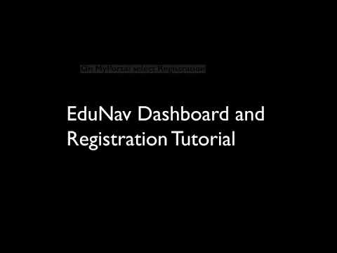 EduNav Dashboard and Registration Tutorial