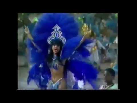 Fábia Borges no desfile da Unidos da Tijuca em 1991