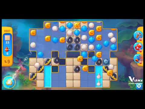 Fishdom. 9667 level no boosters and diamonds. 15 moves