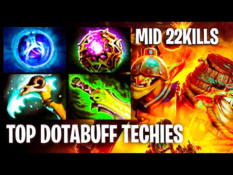 10k MMR Mid Techies - Dota 2 Pro Immortal Techies Gameplay [22/4/9]