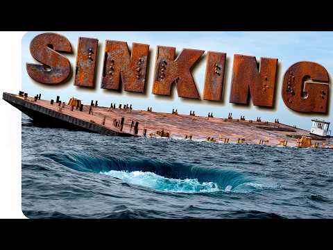 We Sank A Giant Barge! Onboard Cameras Capture The Seafloor Impact.
