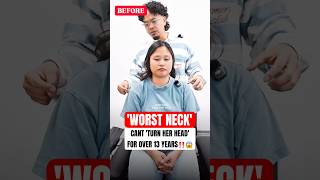‘WORST NECK’ IVE CRACKED‼️😱#chiropractic #backpain #neckpain #trending