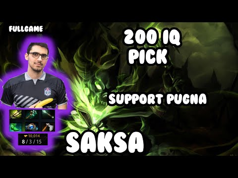 200 IQ COUNTER PICK OG SAKSA SUPPORT POS 4 PUGNA 8 KILLS 26 MIN GG EU 9k MMr Support Fullgameplay