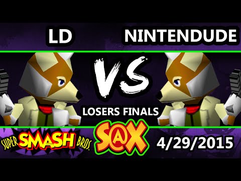 S@X - Nintendude (Fox) Vs. LD (Fox) SSB64 Losers Finals - Smash 64 - Super Smash Bros.