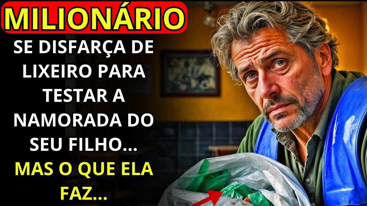 UM MILIONÁRIO SE DISFARÇA DE LIXEIRO PARA TESTAR A NAMORADA DE SEU FILHO, MAS O QUE ELA FEZ FOI...