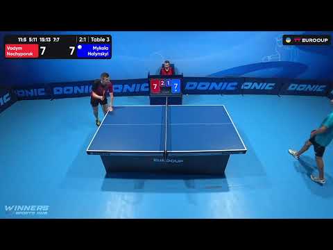 12:50 Vadym Nechyporuk - Mykola Halynskyi 16.09.2023 TT Euro.Cup Ukraine Star. Table 3