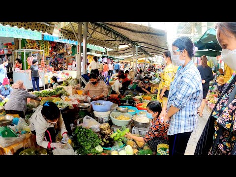 Cambodian Popular Food Market, Boeung Trabek Plaza - Phnom Penh Street Food Tour
