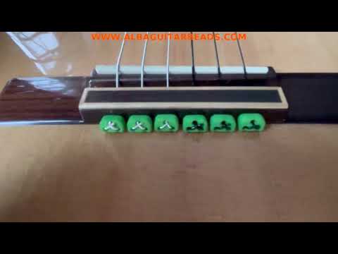 Guitar beads for nylon strings by Alba Guitar - black nylon