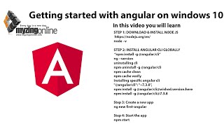 Angular 7 Lesson 1 Getting started with angular in windows 10