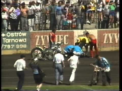 1994 Unia Tarnów vs Polonia Bydgoszcz Bieg 8 upadek Golloba i Mroza