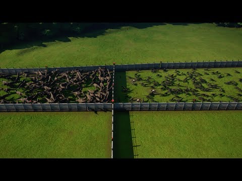 200 TREX vs 200 INDORAPTORS - Jurassic World Evolution