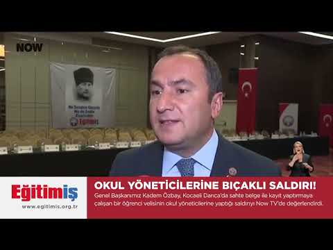 Genel Başkanımız Kadem Özbay, Kocaeli Darıca’da sahte belge ile kayıt yaptırmaya  çalışan bir öğrenci velisinin okul yöneticilerine yaptığı saldırıyı Now TV’de değerlendirdi. | EĞİTİM İŞ
